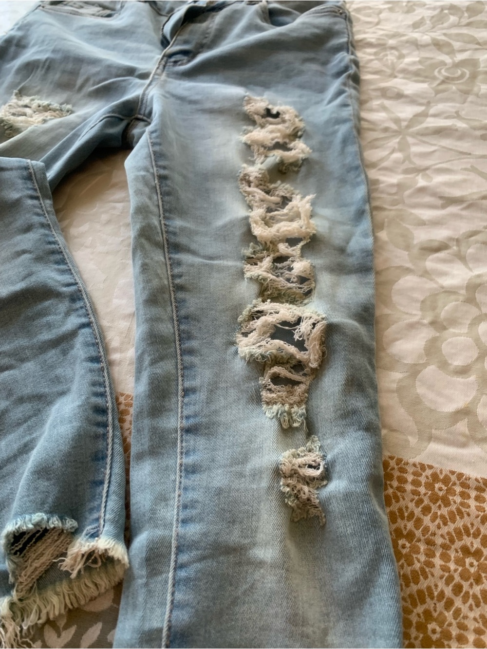 high rise Jeans Distressed Light Blue Women's Jeans size 9 by Miami - Picture 12 of 16
